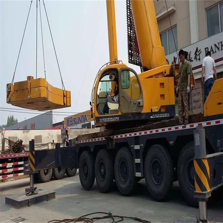 汉阳当地吊车出租|机器吊装|75吨|工厂搬迁服务